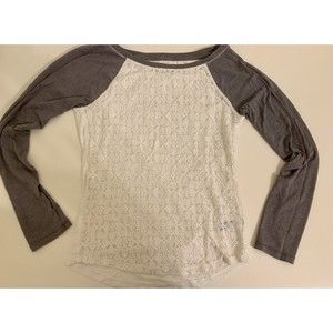 Aeropostal Women’s SZ XS TP Long Sleeve White And Pink